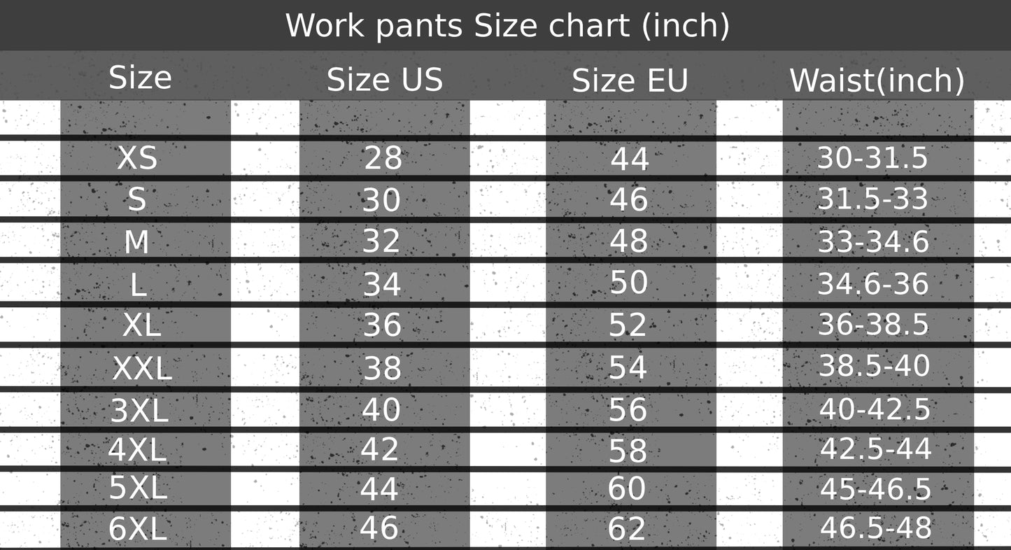Work Pants Cargo for Men with Pockets/Straight Leg Outdoor Pants Black with Orange Accents