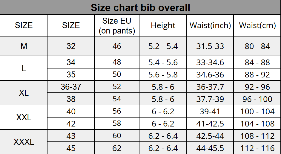 Work Bib Overall for carpenter,automotive,framing with Adjustable Straps and with grey inserts