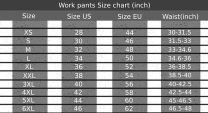 Work Pants Cargo for Men with Pockets/Straight Leg Outdoor Pants Black with Orange Accents