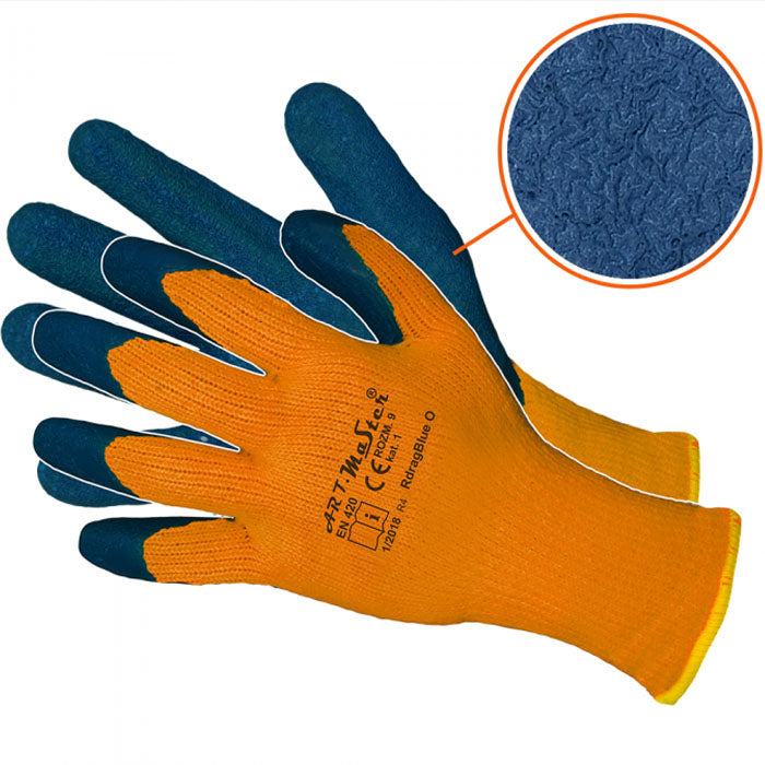 Winter work gloves RDRAG BLUE O | Category 1, insulated and reinforced
