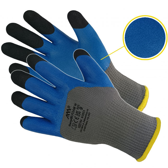 Winter gloves RWNYLBI FOAM W | Insulated, with latex coating and cuff