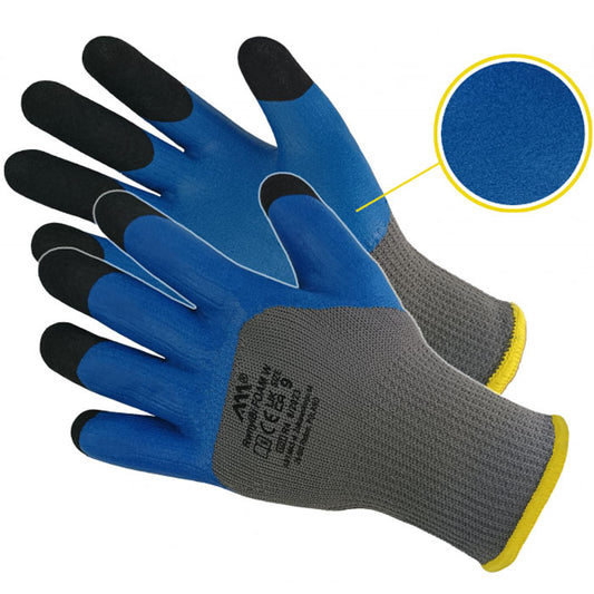 Winter gloves RWNYLBI FOAM W | Insulated, with latex coating and cuff
