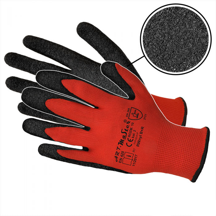 RWNYL B/R KAT.2 | Gloves with latex coating and reinforced protection