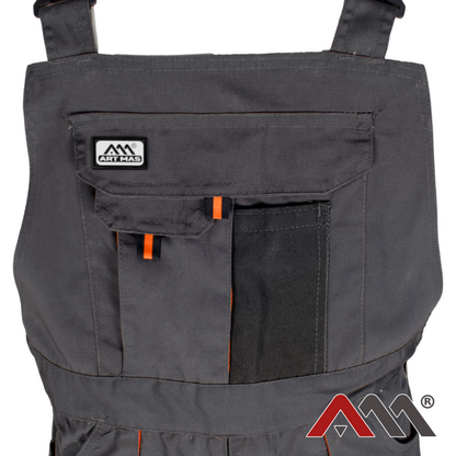 Work bib overall with additional pockets with adjustable straps "Classic-ogr"